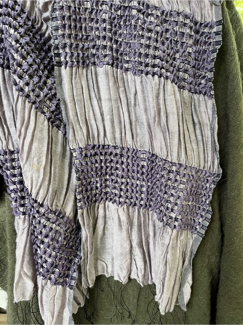 Textured Lavender Woven Scarf